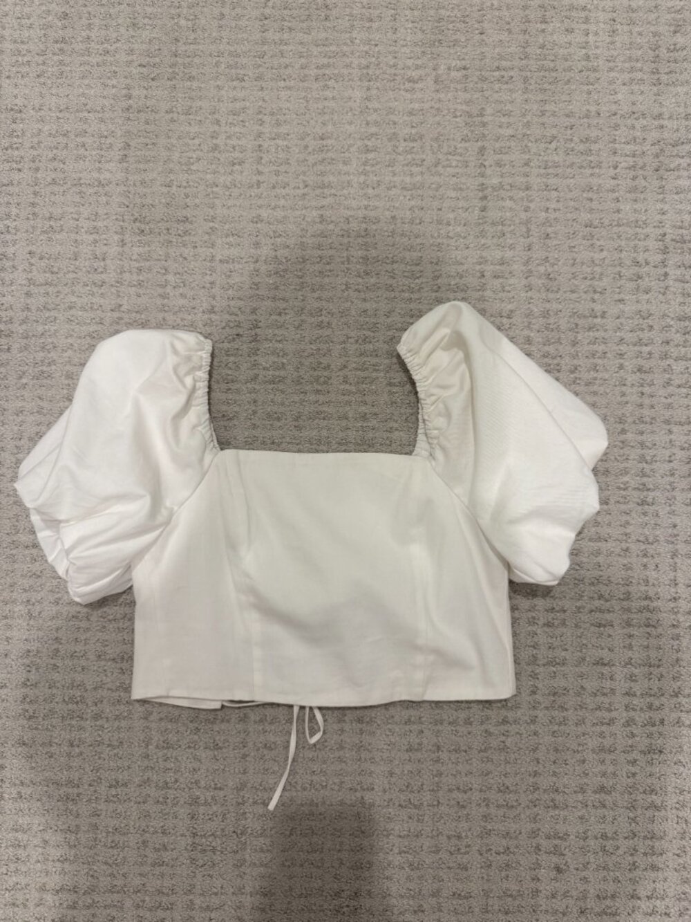 White Puff Sleeve Top Size XS